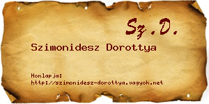 Szimonidesz Dorottya névjegykártya