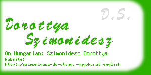 dorottya szimonidesz business card